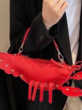 Red Novelty Lobster 🦞 Shoulder Bag - Women